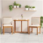 vidaXL Armloze Tuinstoel 2 pcs Bruin 50 x 50 x 91cm Massief acaciahout