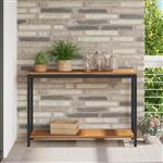vidaXL Buiten Tafel met opslag Naturel en zwart 110 x 35 x 75 cm
