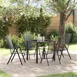 vidaXL Tuin Eetset 5 pcs Antraciet Staal