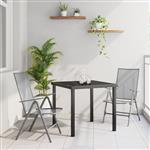 vidaXL Tuin Eetset 3 pcs Antraciet Staal
