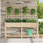 vidaXL Tuin Bloempot Beige 161 x 46 x 152.5 cm Massief vurenhout