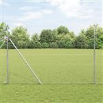 vidaXL Hexagon Hek Zilver 1.6 x 50 m Gegalvaniseerd staal