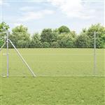 vidaXL Zeskantig hekwerk Zilver 1.4 x 50 m Gegalvaniseerd staal