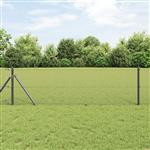 vidaXL Gelaste draadhek Grijs 0.8 x 25 m Staal