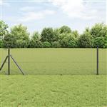 vidaXL Gelaste draadhek Grijs 0.6 x 25 m Staal