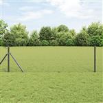vidaXL Gelaste draadhek Grijs 0.4 x 25 m Staal