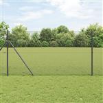 vidaXL Gelaste draadhek Grijs 1.2 x 10 m Staal