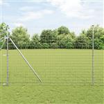 vidaXL Euro Hek Zilver 1.6 x 10 m Warmverzinkt ijzer