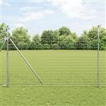 vidaXL Euro Hek Zilver 1.5 x 10 m Warmverzinkt ijzer