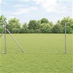 vidaXL Euro Hek Zilver 1.4 x 10 m Warmverzinkt ijzer