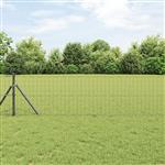 vidaXL Euro Hek Grijs 0.4 x 10 m PVC-gecoat ijzer