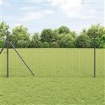 vidaXL Euro Hek Grijs 1.2 x 10 m PVC-gecoat ijzer