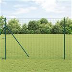 vidaXL Euro Hek Groen 1.6 x 10 m PVC-gecoat ijzer