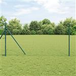 vidaXL Euro Hek Groen 1.2 x 25 m PVC-gecoat ijzer