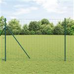 vidaXL Euro Hek Groen 1.6 x 10m PVC-gecoat ijzer