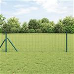vidaXL Euro Hek Groen 0.6 x 10 m PVC-gecoat ijzer
