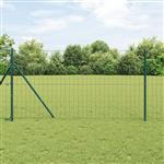 vidaXL Euro Hek Groen 1,2 x 10 m PVC-gecoat ijzer