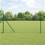 vidaXL Euro Hek Groen 1.4 x 10 m PVC-gecoat ijzer