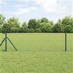 vidaXL Euro Hek Groen 0.4 x 10 m PVC-gecoat ijzer