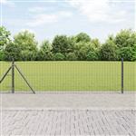 vidaXL Hekpalen 7 pcs Grijs Ø32mm 70 cm Gegalvaniseerd staal