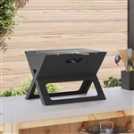 vidaXL Buiten Grill Zwart 46 x 30 x 31 cm Staal