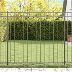 vidaXL Tuin Hek Grijs Staal
