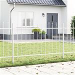 vidaXL Tuin Hek Wit 1.7 x 1.2 m Poedergecoat staal