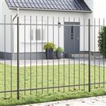vidaXL Tuin Hek Grijs 1.7 x 1.5 m Poedergecoat staal