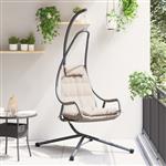 vidaXL Hangende ei-stoel Taupe 94 x 107 x 196.5 cm Staal