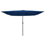 vidaXL Tuinparasol Blauw en Zwart 295 x 295 x 245 cm