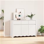 vidaXL Dressoir Drammen Wit 114 x 43 x 75.5 cm Massief grenenhout