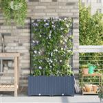vidaXL Tuinplantbakken Grijs 80 x 40 x 142 cm Staal