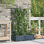 vidaXL Tuinplantbakken Grijs 80 x 40 x 126 cm Staal