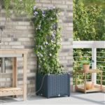 vidaXL Tuinplantbakken Grijs 40 x 40 x 142 cm Staal