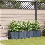 vidaXL Tuinplantbakken Grijs 160 x 40 x 37.5 cm Staal