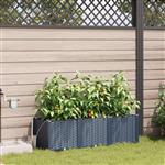vidaXL Tuinplantbakken Grijs 120 x 40 x 37.5 cm Staal