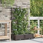 vidaXL Tuin Bloempot 2 pcs Bruin Staal