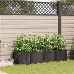 vidaXL Tuin Bloempot 4 pcs Bruin Staal