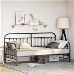 vidaXL Bedframe voor een daybed Zwart 100 x 190 cm Staal
