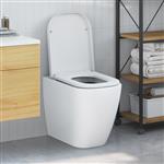 vidaXL Snelle Ontgrendel Toiletzitting Wit 44.5 x 35 x 3.6 cm