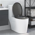 vidaXL Snelle Ontgrendel Toiletzitting Antraciet 44.8 x 37.3 x 4.2 cm