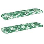 vidaXL Pallet Kussen Set 2 pcs Bladpatroon 150 x 40 x 8 cm Oxford stof