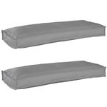vidaXL Pallet Kussen Set 2 pcs Grijs 100 x 40 x 8 cm Oxford stof
