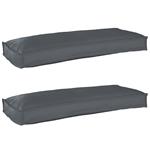 vidaXL Pallet Kussen Set 2 pcs Antraciet 100 x 40 x 8 cm Oxford stof