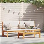 vidaXL Ligstoel 1-persoon Bruin 200 x 57 x 75cm Massief acaciahout