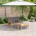 vidaXL Tuin Sofa Set met kussen 2 pcs Bruin Massief acaciahout