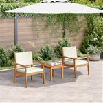 vidaXL Tuin Sofa Set 3 pcs Bruin 45 x 45 x 38cm Massief acaciahout