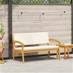 vidaXL Tuinbank met kussen Bruin Massief acaciahout