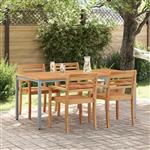 vidaXL Buitentafels Natuurlijk en grijs 180 x 90 x 75 cm