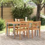 vidaXL Buitentafels Natuurlijk en grijs 150 x 90 x 75 cm